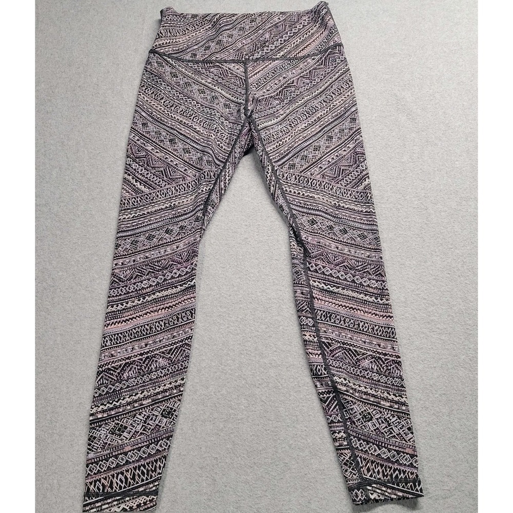 Lululemon Wunder Under High-Rise Tight 28 Tribal Geometric Print Purple Pink 10